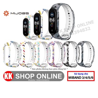 Dây đeo MIJOBS chính hãng họa tiết cho Xiaomi Miband 3/4/5/6