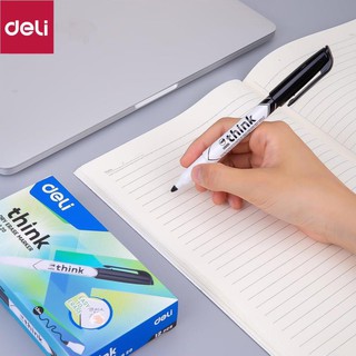 Bút dạ bảng Deli - xóa được - Mực xanh/đen/đỏ - 12 chiếc/hộp - EU00130 / EU00630 [Deli]