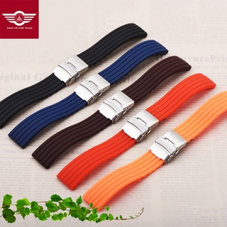 [3 MÀU] Dây Đồng Hồ Cao Su Thời Trang - Dây Đeo Cao Su khóa bấm cho đồng hồ Seiko 18mm 20mm 22mm