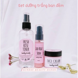 Set dưỡng da trắng hồng handmade Sunday Beauty