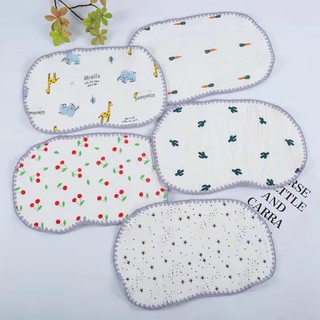 Gối xô nhăn 4 lớp lót đầu mỏng cho bé sơ sinh mềm mịn