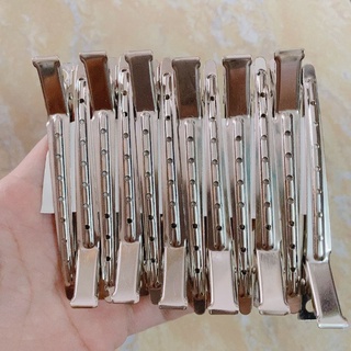 Kẹp vịt tạo hình tóc inox loại 1- bộ 12 cái