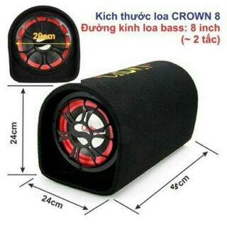 [Mã 153ELSALE2 giảm 7% đơn 300K] Loa Crown 8 tặng cáp kết nối điện thoại