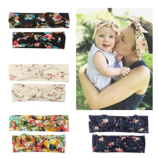 Set đôi turban vải hoa nhí cho mẹ và bé-TB10