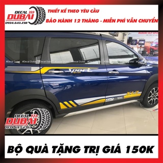 Tem Dán Sườn Xe Ô Tô Xl7 Xanh Đen Thể Thao Mẫu Mới - Thiết kế chỉnh sửa tuỳ ý - Decal Dubai
