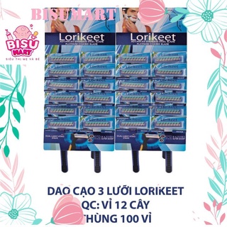 Sỉ Vĩ 12 cây dao cạo râu 3 lưỡi LORIKEET