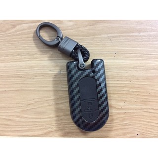 Ốp Chìa Khóa Carbon xe Toyota Rush, Toyota Wigo - kèm móc treo sang trọng, bảo vệ chìa khóa xe toàn diện thời trang