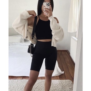 Quần biker đùi dáng lửng vải thun cotton cao cấp dày dặn đàn hồi tốt