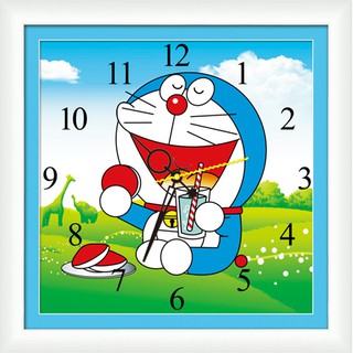Tranh Đính Đá ĐOREMON (ĐÁ ABC CAO CẤP). Kích Thước: 38cm x 38cm