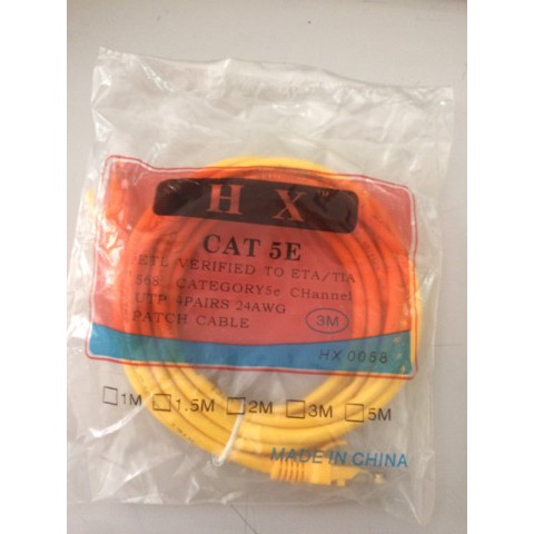 CÁP MẠNG BẤM SẴN 3M ( 2 SỢI)