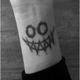 Hình xăm gương mặt o o style rùng rợn. Tatoo sticker tạm thời size < 10x6cm