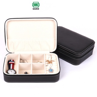 Hộp Đựng Trang Sức, Đồng Hồ, Mắt Kính SAIKE S303 Nhỏ Gọn Có Khóa Kéo