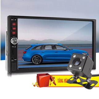 Màn Hình TiVi Cảm Ứng 7 Inch Nghe Nhạc, Xem Phim Trên Ô Tô 7012B,Tặng Kèm Camera Lùi 4 LED