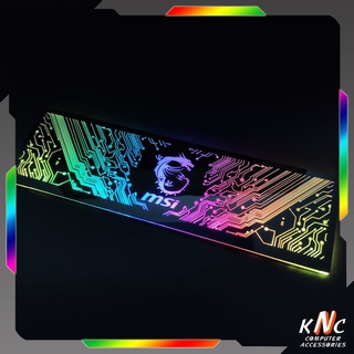 Tấm Che Hộp Nguồn PC Led 5v ARGB Họa Tiết Hình Mạch Điện Vô Cực Logo MSI Đồng Bộ Màu Hub Coolmoon