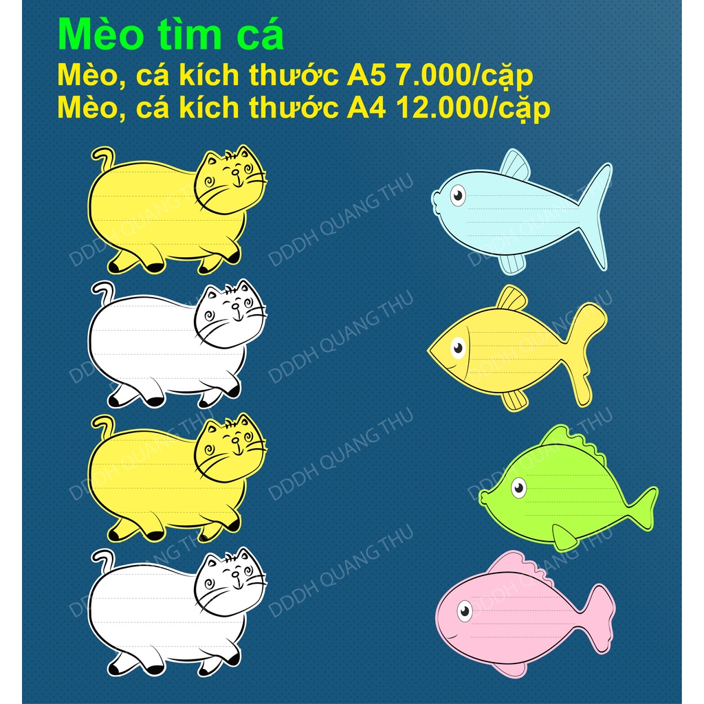 [Đồ dùng dạy học] Mèo tìm cá