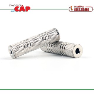 Đầu nối dây loa chuẩn 3.5 hai đầu âm mạ bạc