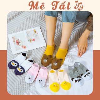 Tất nữ METAT, vớ nữ cổ ngắn họa tiết hoạt hình dễ thương phong cách Hàn Quốc T29