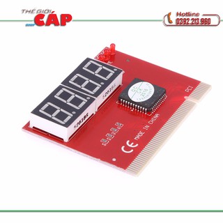 Card test Mainboard 4 số dùng cho main có khe cắm PCI (Đỏ)