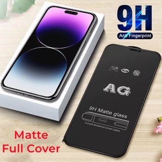 For iPhone 14 Pro Max Kính cường lực iphone chống vân tay, mồ hôi AG full màn, màu nhám sang trọng cho iPhone 14 13 12 Pro Max iPhone 12 Pro Max 11 Pro Phù iPhone 7/8 Plus