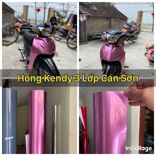 Decal Kendy Màu Hồng Phấn 3 Lớp Cao Cấp Trang Trí Ô Tô Xe Máy