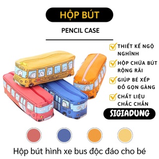 [SGD] Hộp Bút - Túi Đựng Bút Bằng Vải Canvas Dung Tích Lớn Hình Xe Bus Độc Đáo Cho Bé 7241