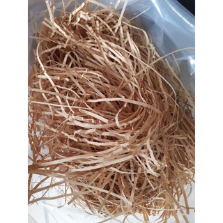 [1kg] Giấy rơm lót hộp quà / Giấy kraft nâu cắt sợ_3mm