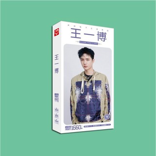 Postcard Vương Nhất Bác hộp ảnh bộ ảnh có ảnh dán sticker lomo bưu thiếp
