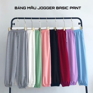 quần dài bom chun gấu trơn, quần jogger trơn LD