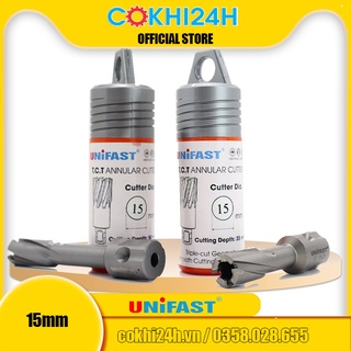 Mũi khoan từ rút lõi phi 15mm Unifast TCT 15x35 / TCT 15x50