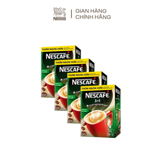 Combo 4 hộp Nescafé 3in1 cà phê rang xay hòa tan đậm vị cà phê (Hộp 20 gói x 17g)