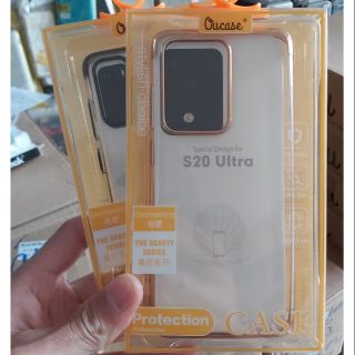 SAMSUNG S20 ULTRA ỐP TRONG SUỐT VIỀN XI MÀU CHỐNG SỐC CHÍNH HÃNG OU CASE