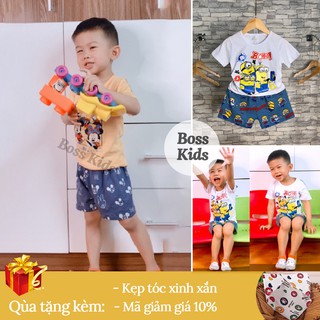 Bộ chất cotton xuất Hàn mềm mịn cho bé trai❤️ FREESHIP ❤️ Giảm 10K Nhập [BOCOTTON]