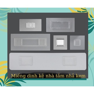 Miếng dán tường kệ nhà tắm, phụ kiện treo kệ đa năng siêu dính