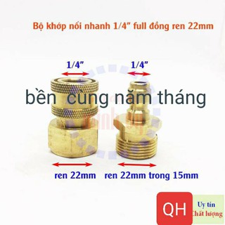 Bộ khớp nối nhanh bằng đồng cho máy rửa xịt xe áp lực cao máy rửa xe mi ni gia đình