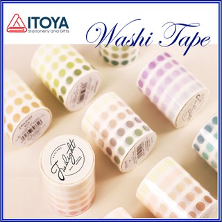 Băng dính trang trí Washi Tape Basic Dot, 52mm*3m
