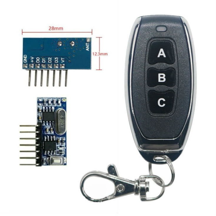 Combo Remote + Module RF 433Mhz học lệnh