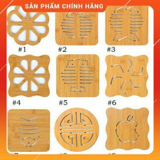 [ HÀNG SIÊU TỐT] Miếng lót nồi bằng gỗ nhiều hình (kt 15*15cm)