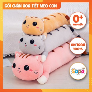 Gối Ôm Cho Bé, Gối Chặn Hoạ Tiết Mèo Đáng Yêu Cho Bé
