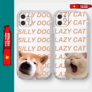 Ốp lưng iphone 6, 6s plus, 7 8 Plus, X, XS, XR, XSMAX, 11 , 12, 13 PROMAX trong quãng LAZY CAT, LAZY DOG PKVN
