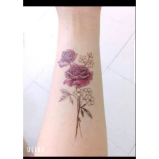 Hình xăm dán tatoo hoa h13.Xăm dán tatoo mini tạm thời, size <10x6cm