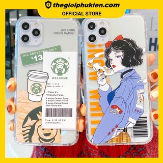 Ốp lưng iphone silicon dẻo trong in họa tiết độc đáo hợp thời trang cho Ip 6 đến 13promax - t59