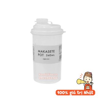 [Made in Japan] Bình nước nắp mềm Makasete Pot 540ml | Bình đựng nước chịu nhiệt, dáng thể thao, tiện mang theo
