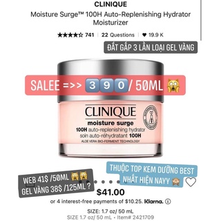 DƯỠNG CLINIQUE MOISTURE SURGE 100H 50ml fullbox