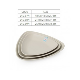 Đĩa Nhựa Melamine Tam Giác Nhám Nâu
