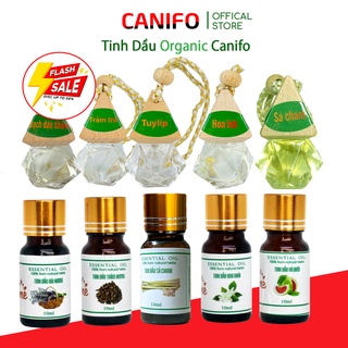 Tinh Dầu Thiên Nhiên 10ML CANIFO, sả chanh, quế, hoa lài, hoa hồng, tràm, oải hương, xả chanh, cafe, bạc hà, cam ngọt