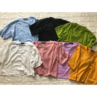 Áo croptop trơn siêu xinh (kèm video và ảnh thật)