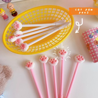 Bút Gel Mực Đen Ngòi 0.5mm Hình Chân Mèo Hồng Cute (1 cây)