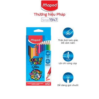Chì màu Maped - Pháp 12 màu [Chính hãng]