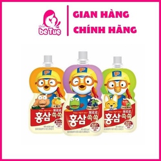 Nước hồng sâm trái cây pororo đủ vị cho bé (Cam,nho,táo) 100ml ( hộp 10 gói )