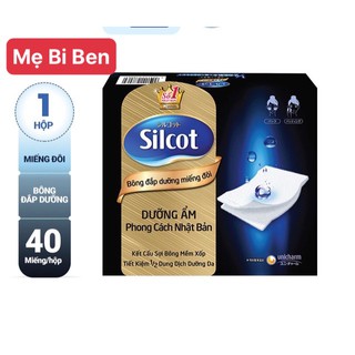 [MIẾNG ĐÔI 40M] Bông Tẩy Trang Silcot đắp dưỡng miếng đôi 40 miếng/hộp